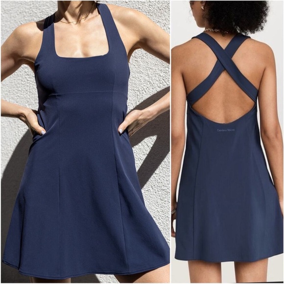 Voices Cross Back Athletic Exercise Dress - Picture 2 of 15